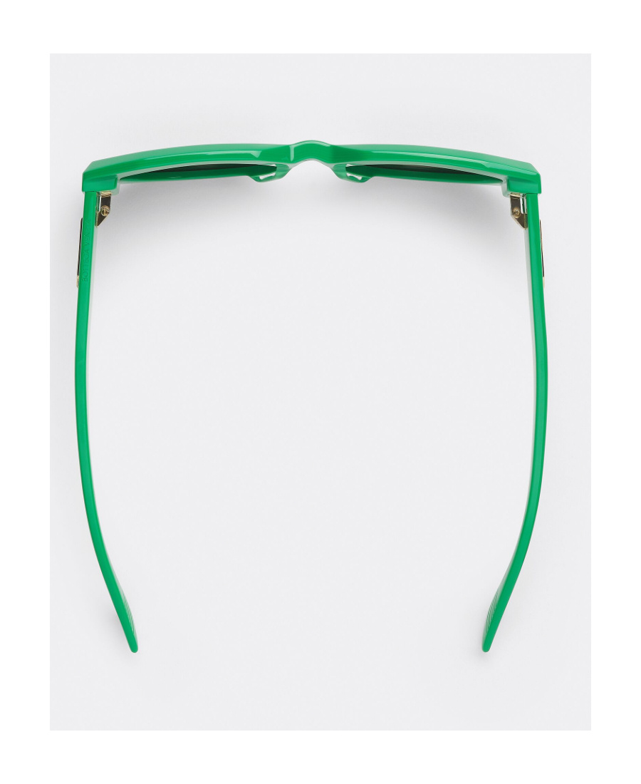 Bottega Veneta Eyewear Facet Cat-eye Frame Sunglasses In Green