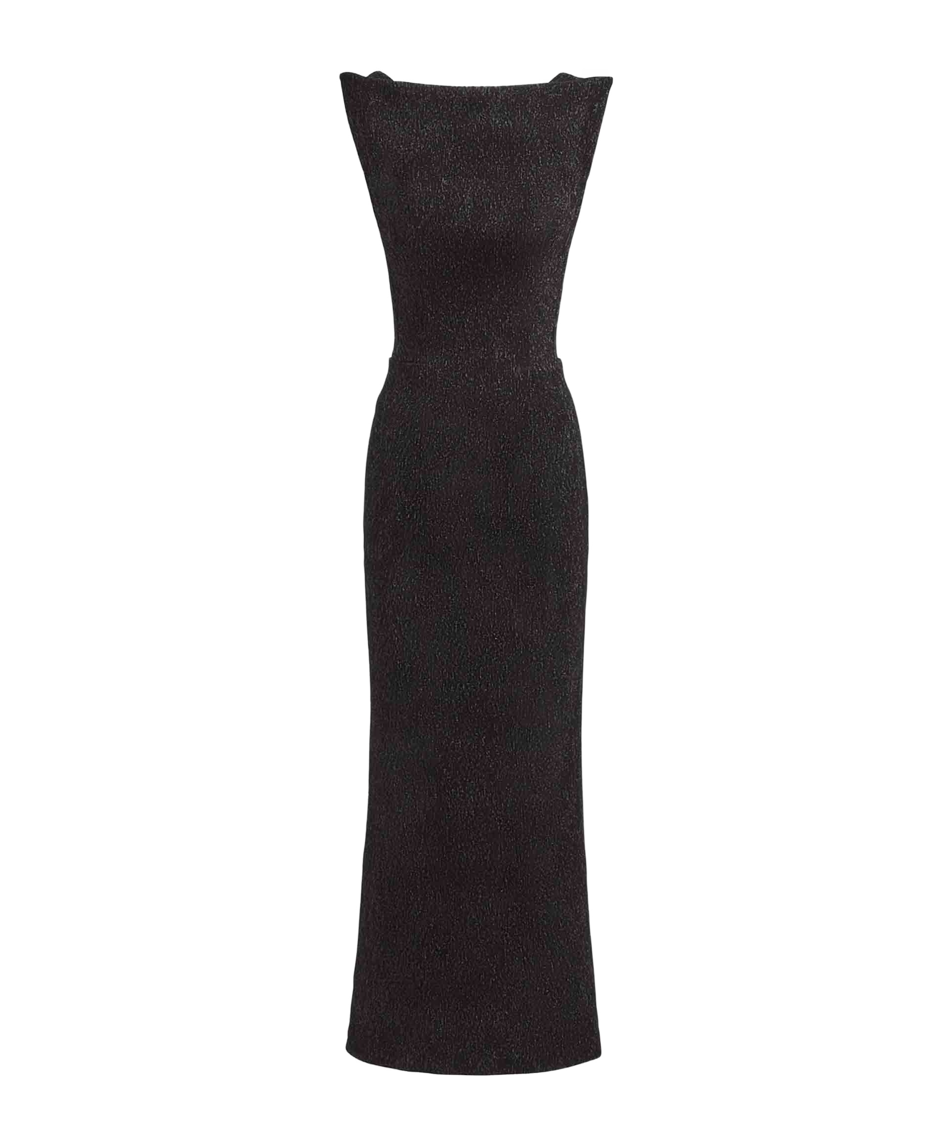 Maticevski Singular Glittered Midi Dress In Black