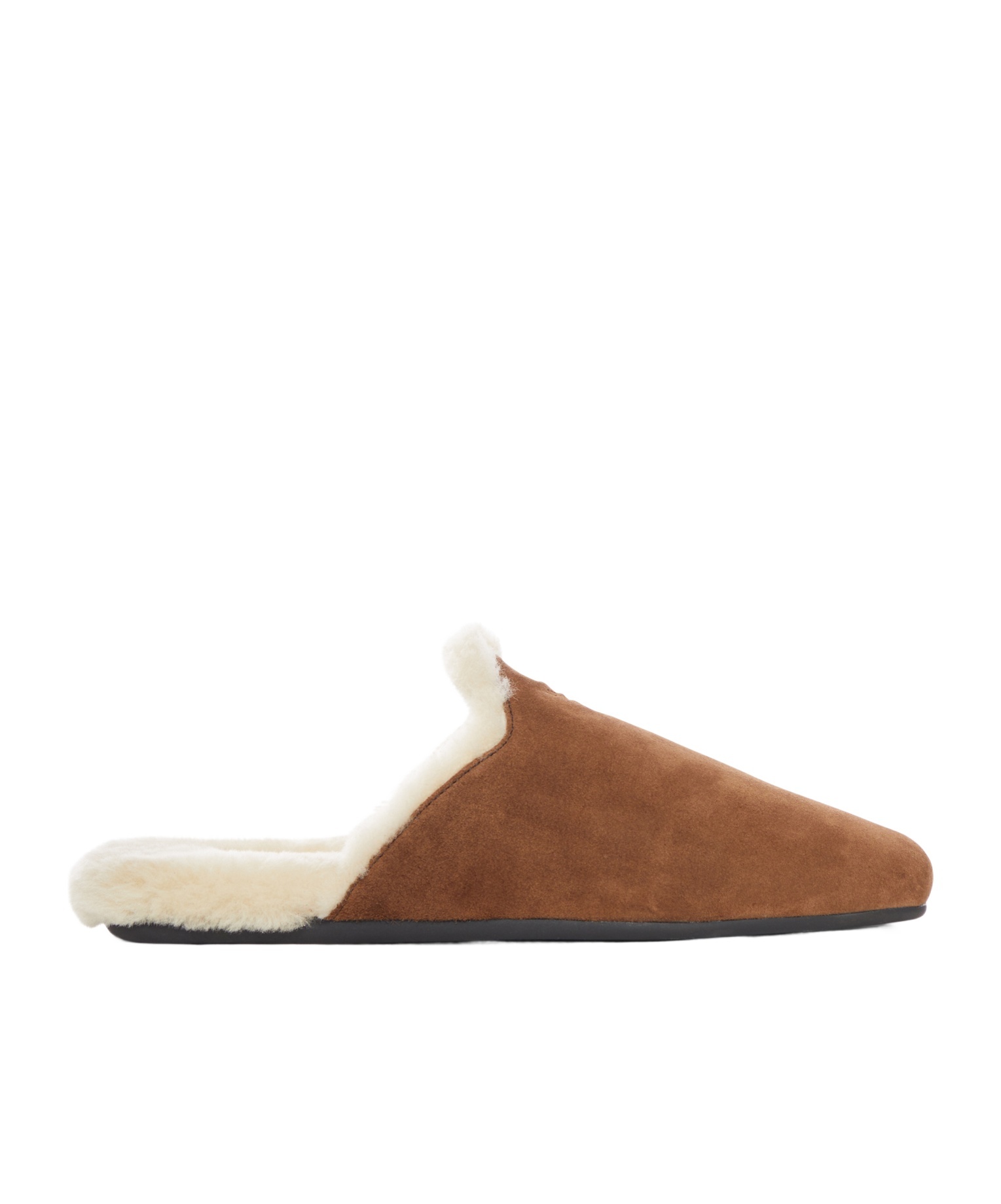Prada Round Toe Mules In Brown