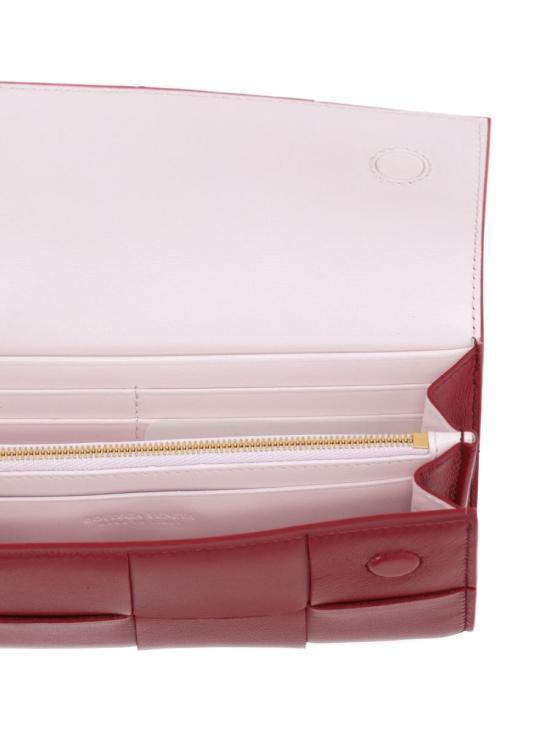 Bottega Veneta Weaving Wallet In Red