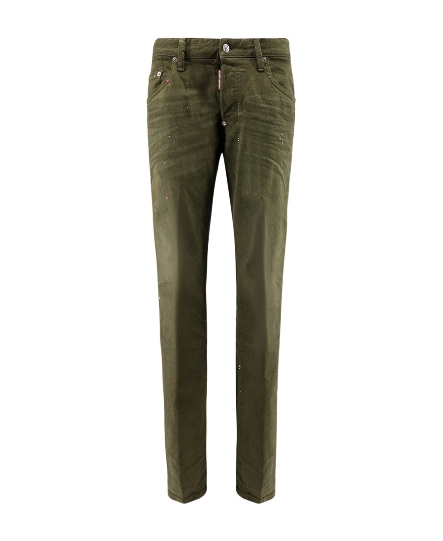 Dsquared2 Paint Splatter Skinny Jeans In Green