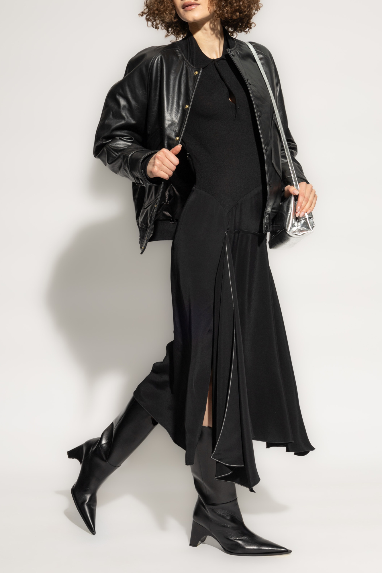 VICTORIA BECKHAM ASYMMETRIC MIDI DRESS