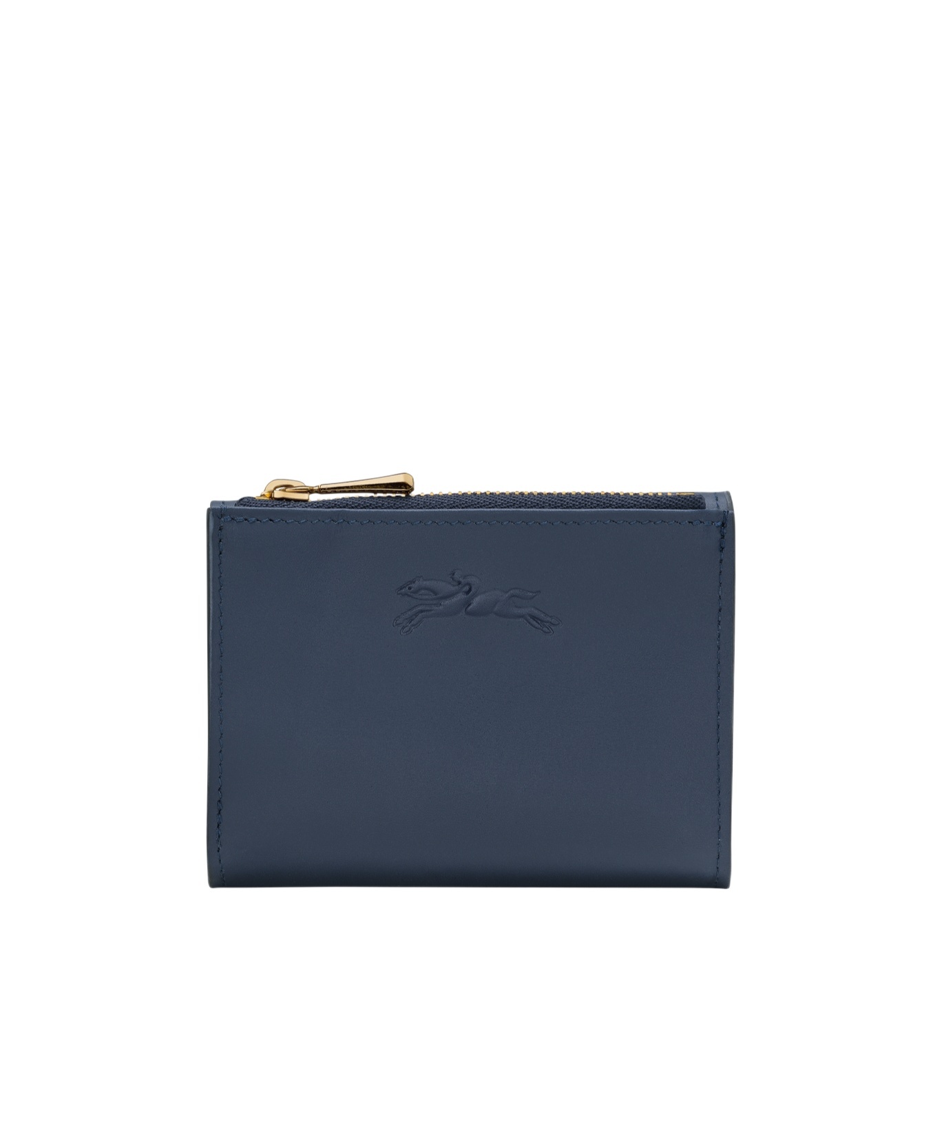 Longchamp Logo-embossed Compact Wallet In Blue