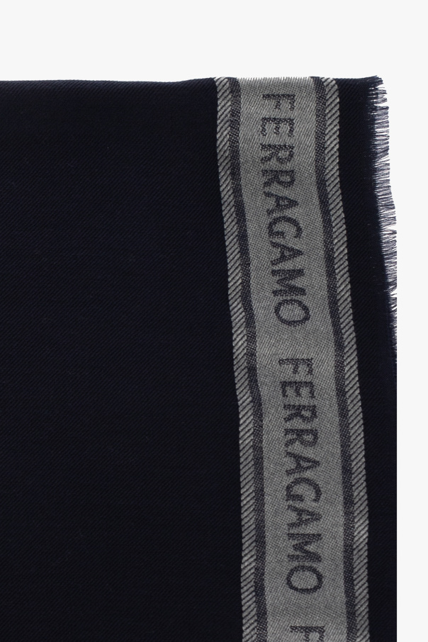 Ferragamo Salvatore  Color Blocked Scarf In Black