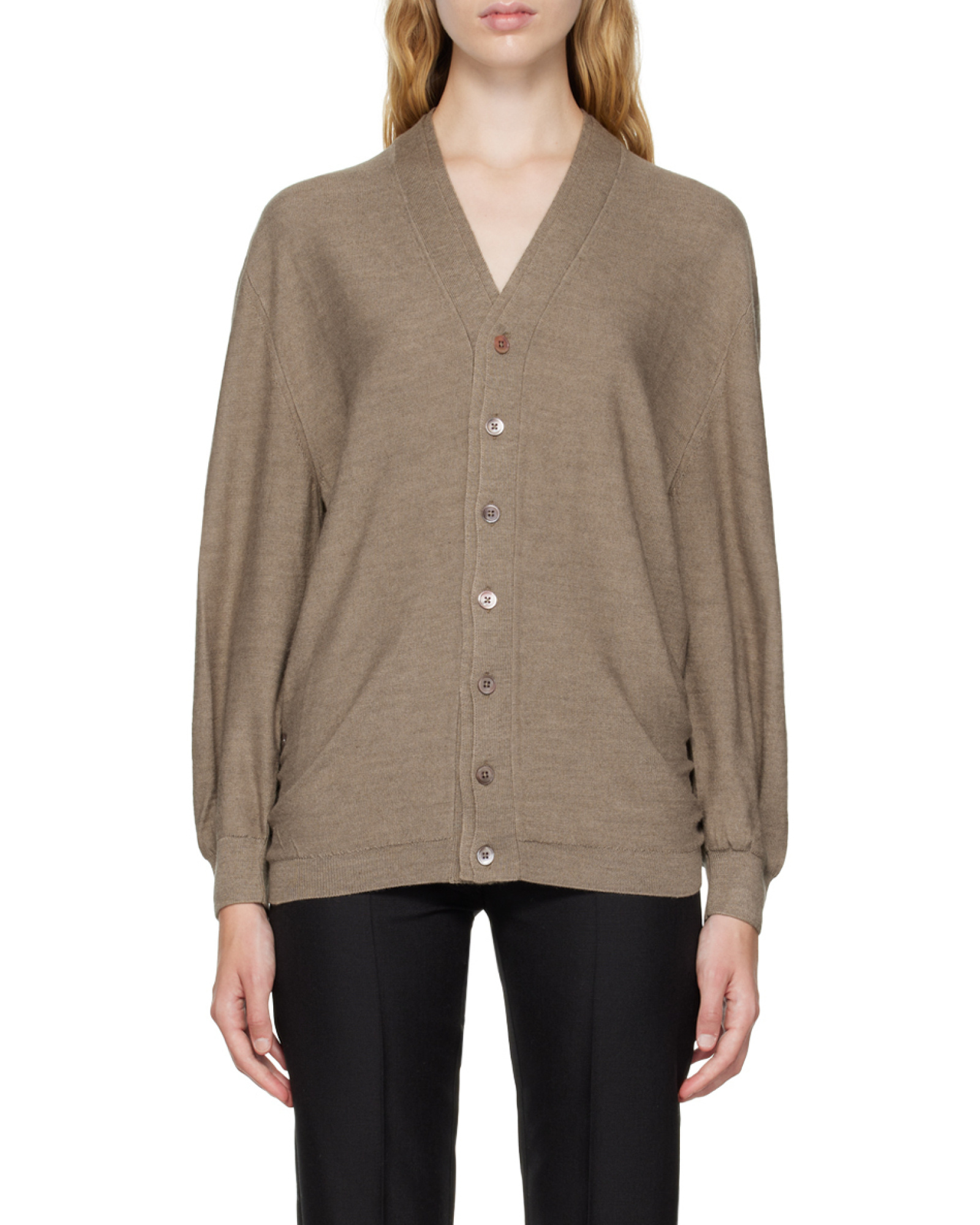 Lemaire Merino-blend Button-front Cardigan In Gray
