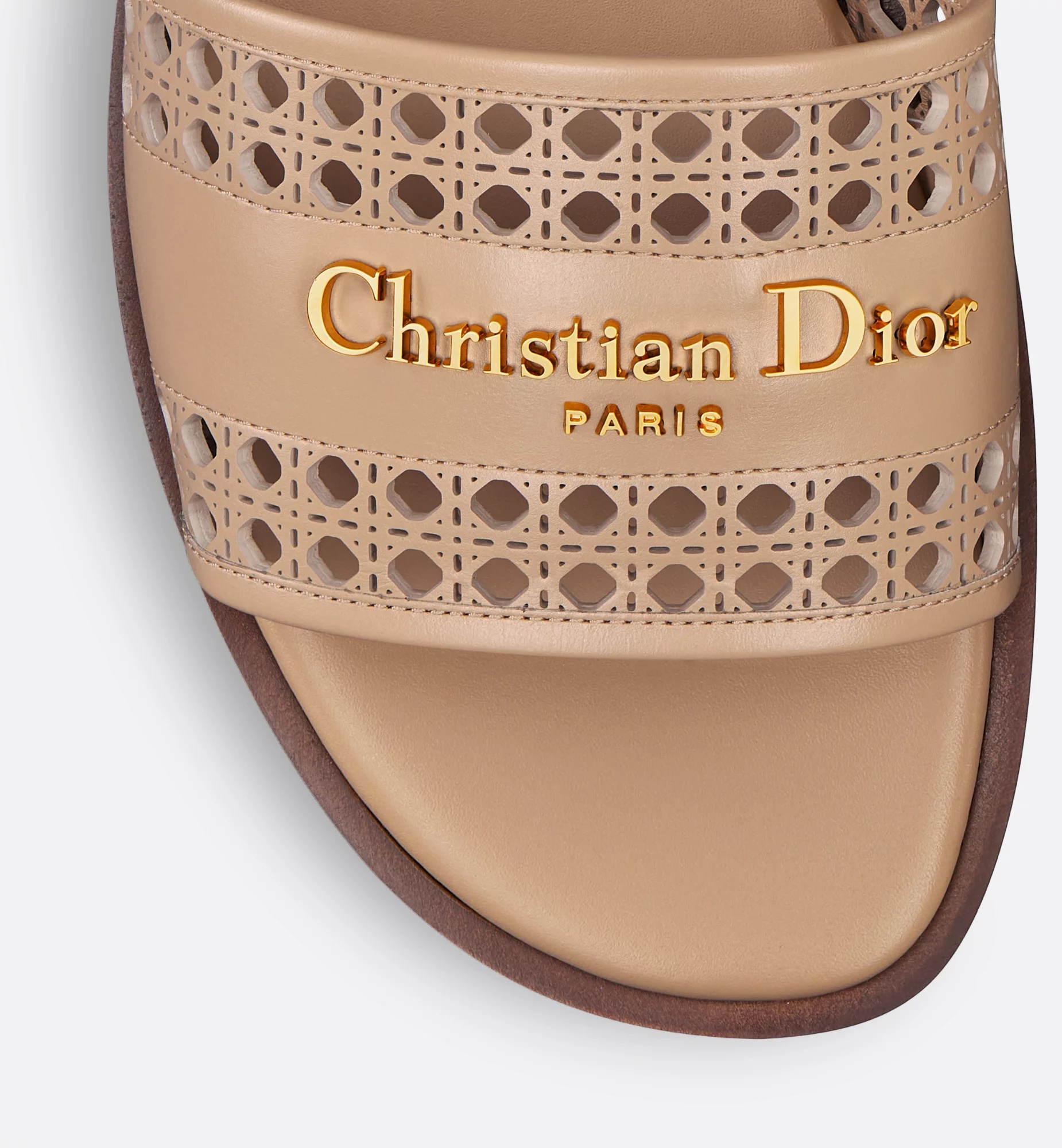 Dior Open-toed Slippers In Nude