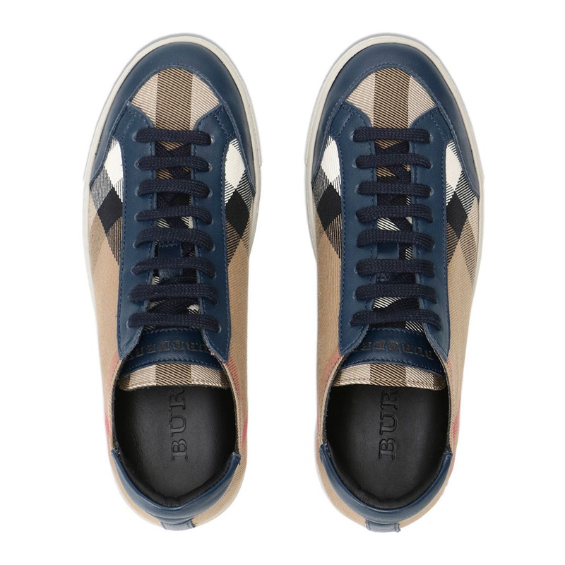 Burberry Low-top Casual Shoes With Plaid Straps In Multicolor