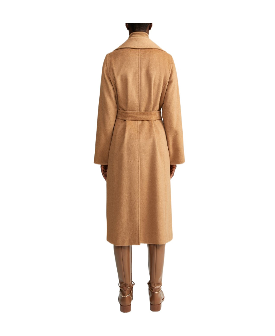 Max Mara Wool Cashmere Long-sleeved Coat In Nude