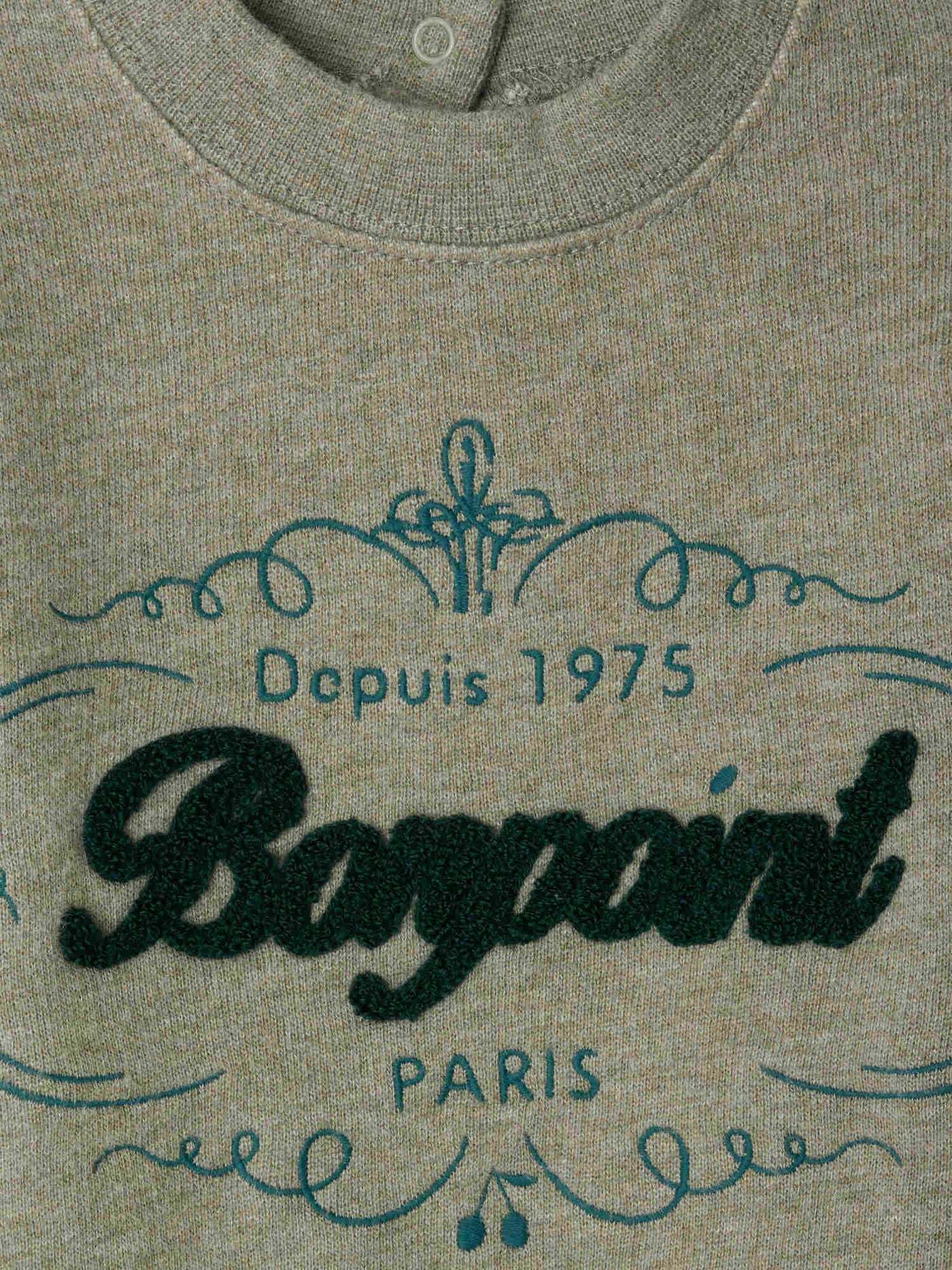 Bonpoint Dady Heritage Logo Embroidered Sweatshirt In Gray
