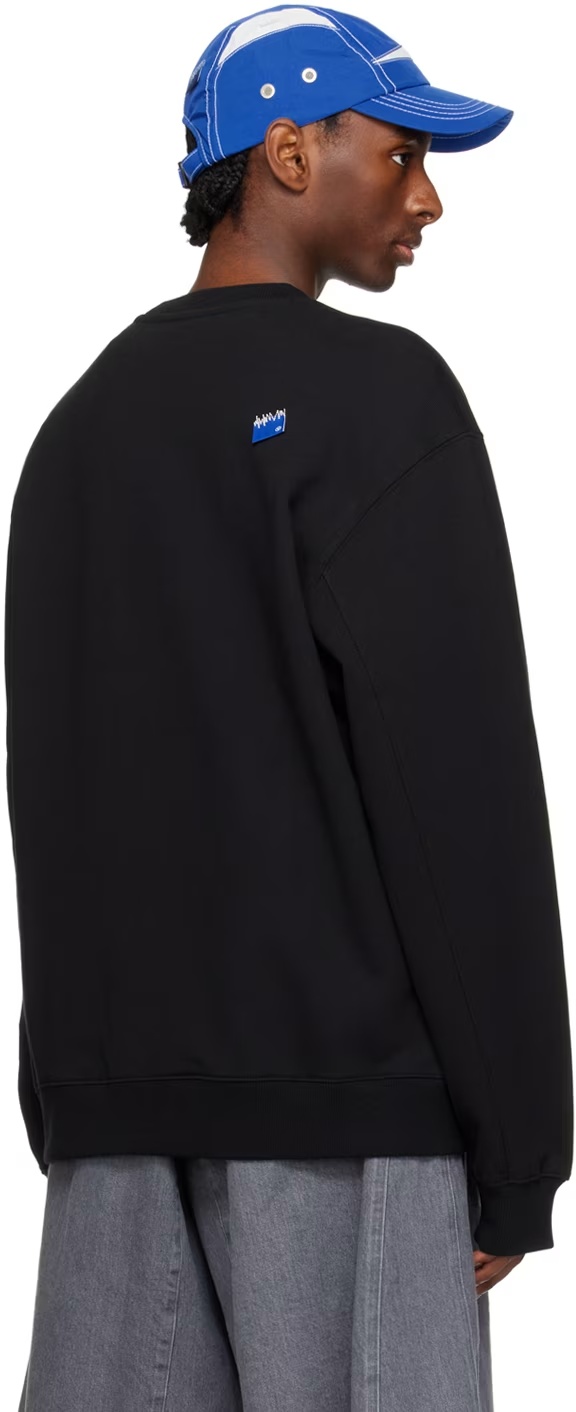 Ader Error Long-sleeved Polo Shirt In Black