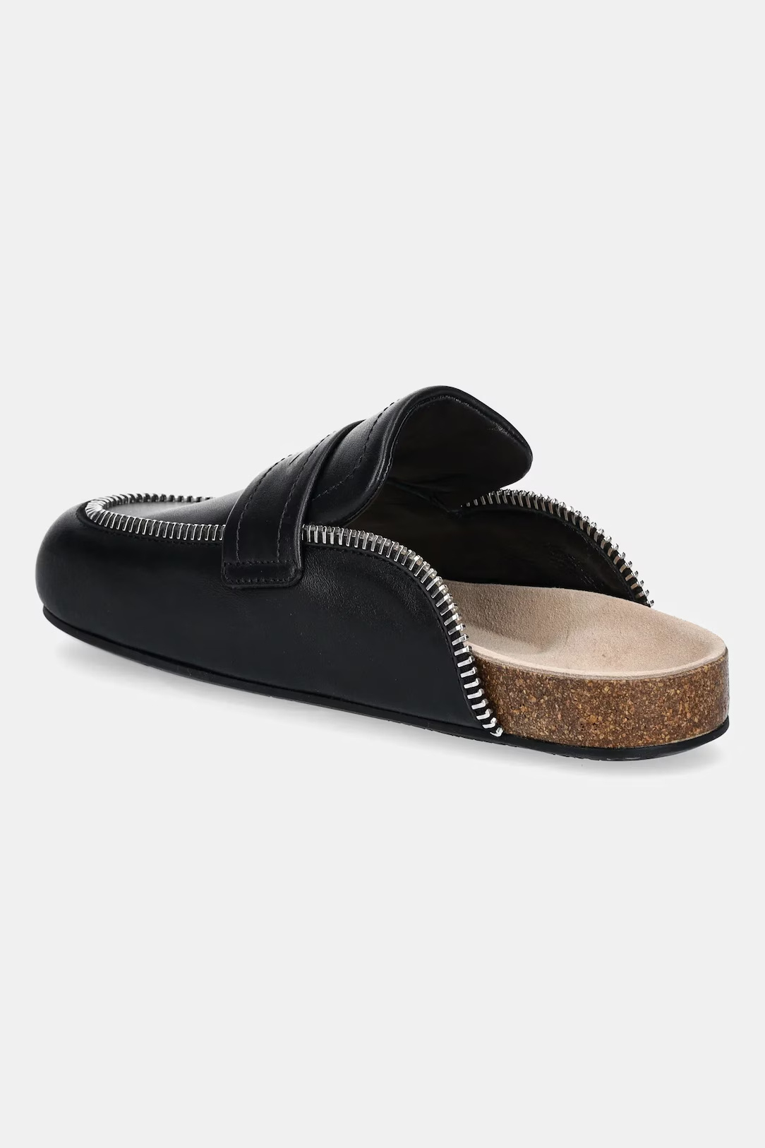 Jw Anderson Round Toe Mules In Black