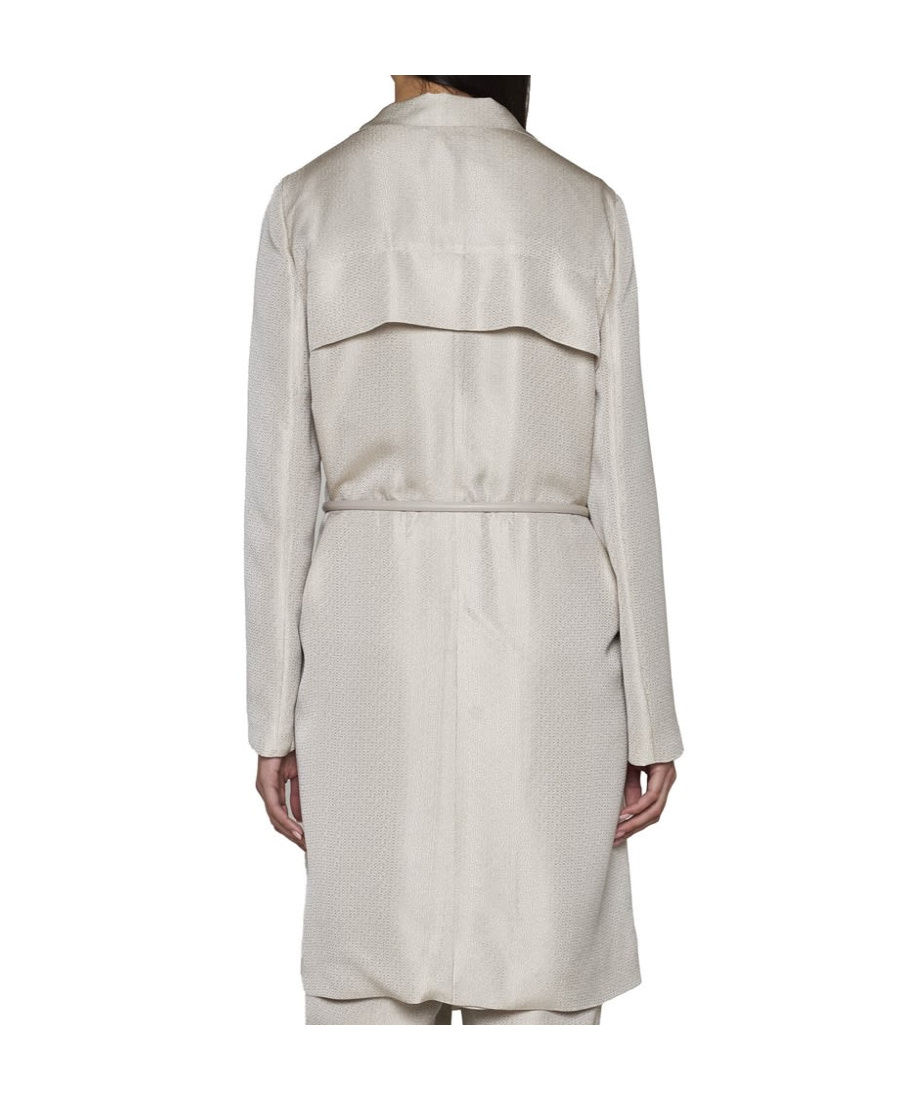 Giorgio Armani Belted Midi Coat In White