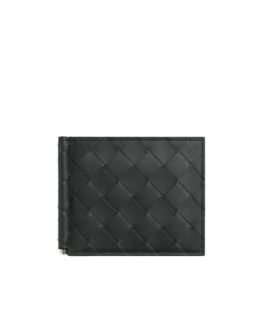 Bottega Veneta Weave A Pattern Wallet In Black