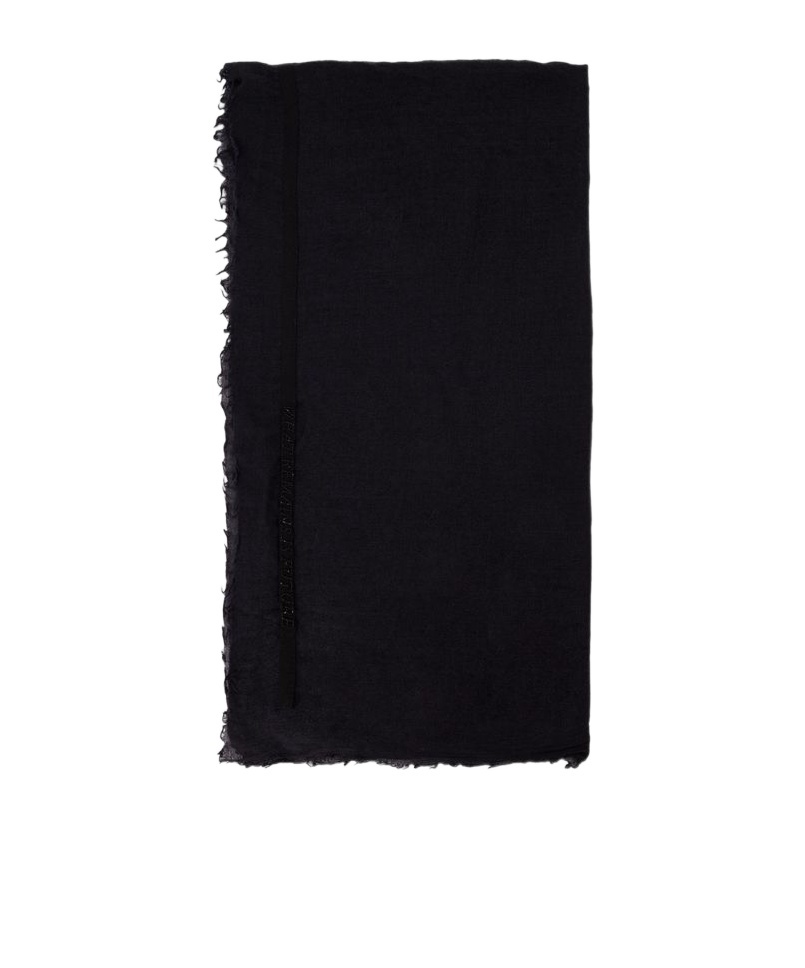 Ann Demeulemeester Frayed-edge Scarf In Black
