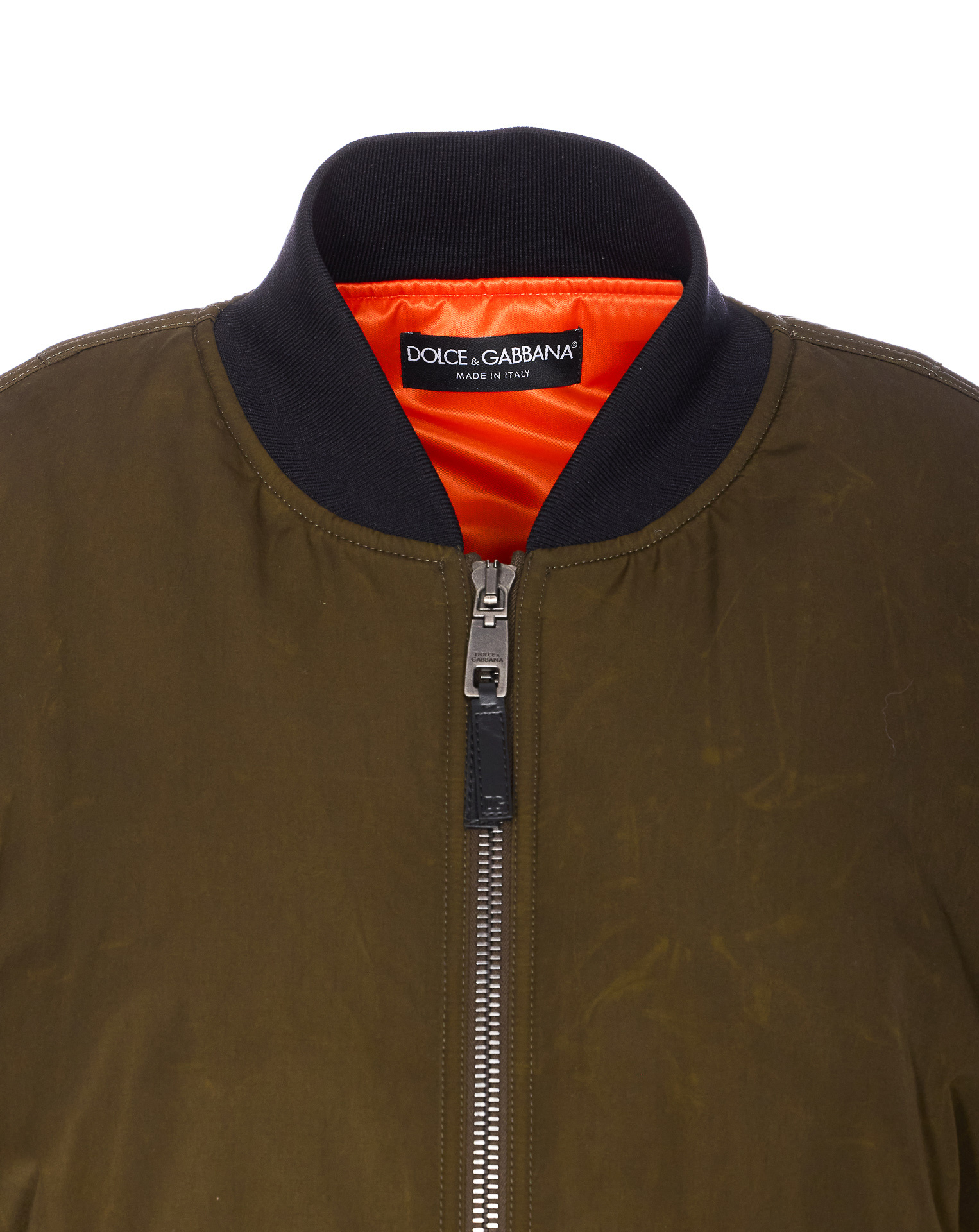 Dolce & Gabbana Dolce  Gabbana Zip-up Oversized Bomber Jacket In Green