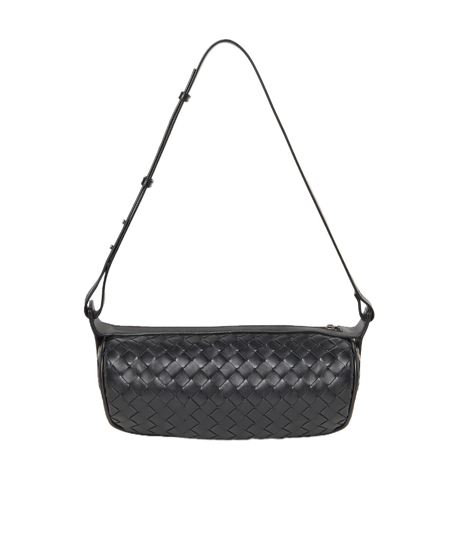 Bottega Veneta Knitted Cross-body Bag In Black