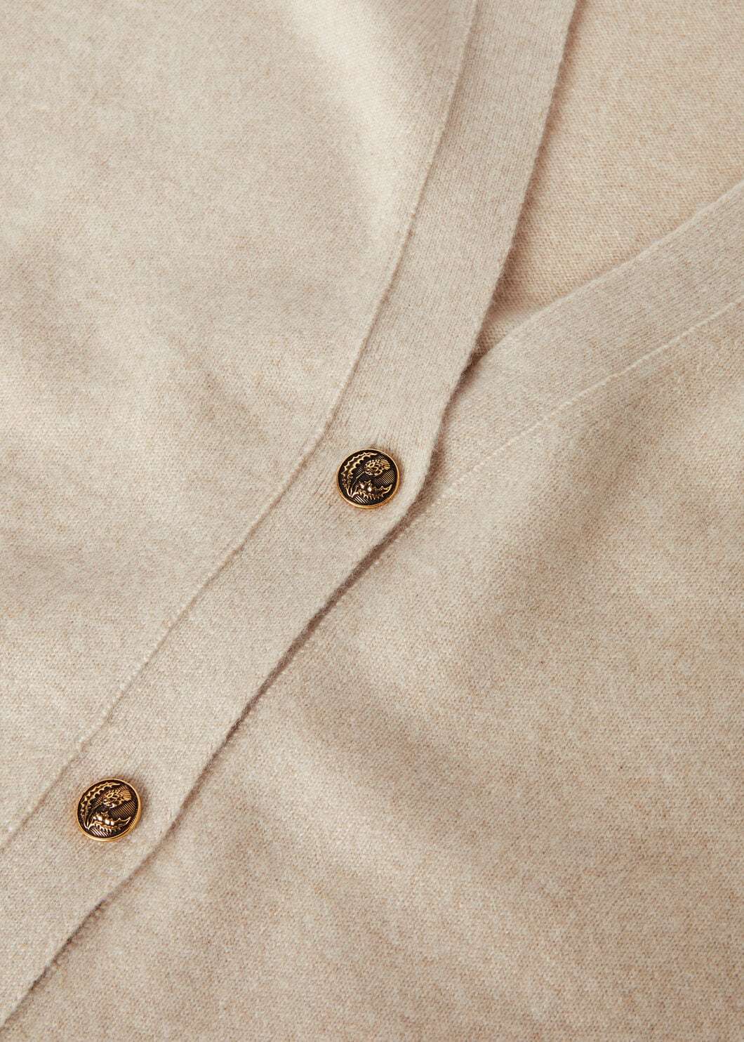 Loro Piana Button Long-sleeved Knitted Cardigan In Natural Color Mixing