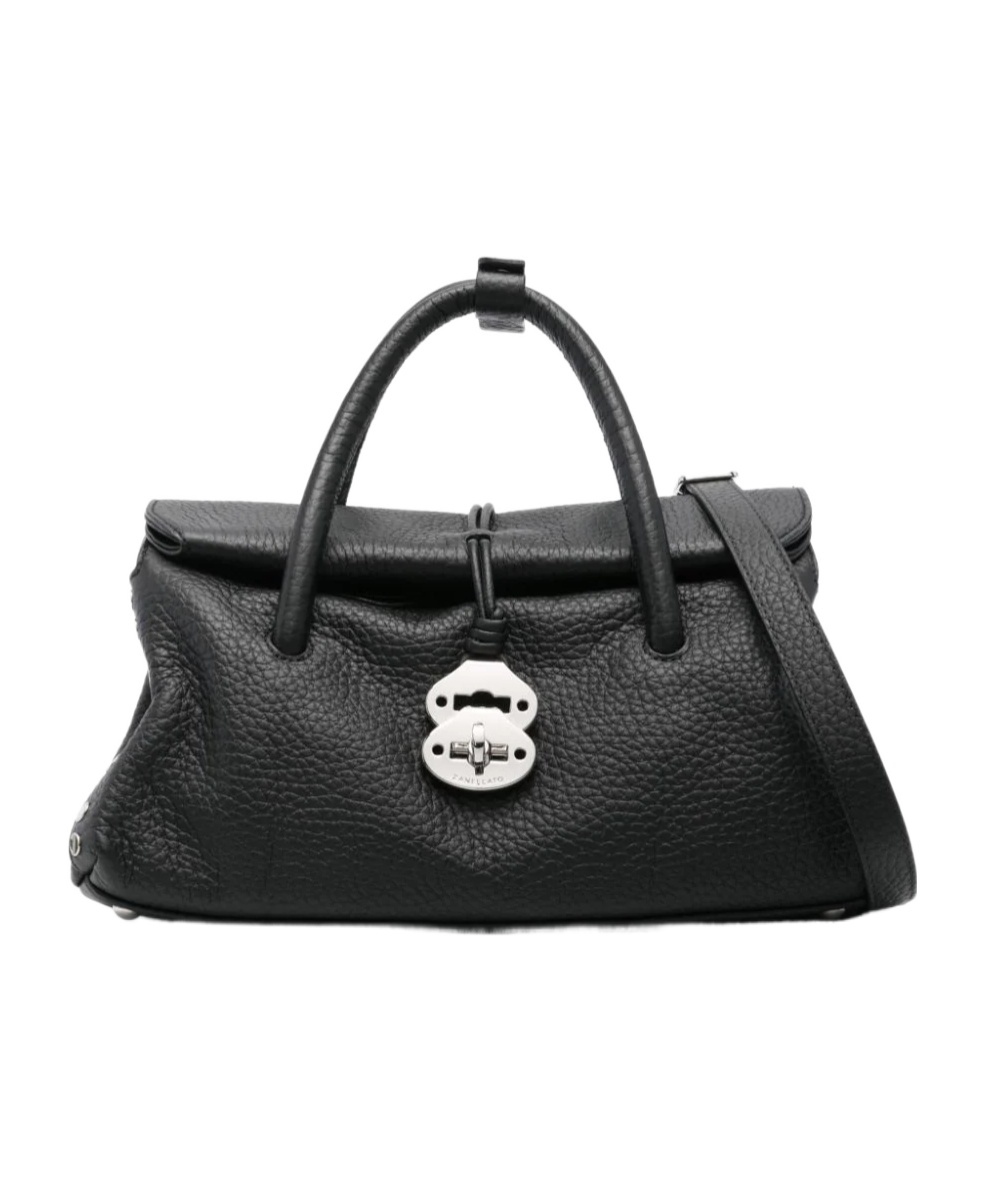 Zanellato Structured Leather Handbag With Dual Handles In Black