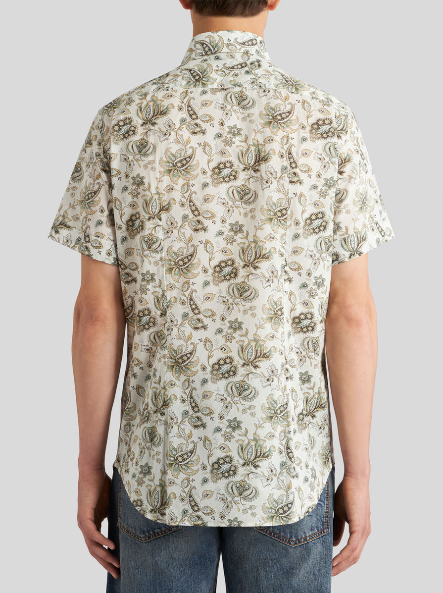 Etro Paisley-print Cotton Shirt In White
