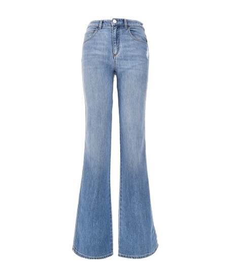 Emporio Armani Belt Loop Denim Trousers In Blue