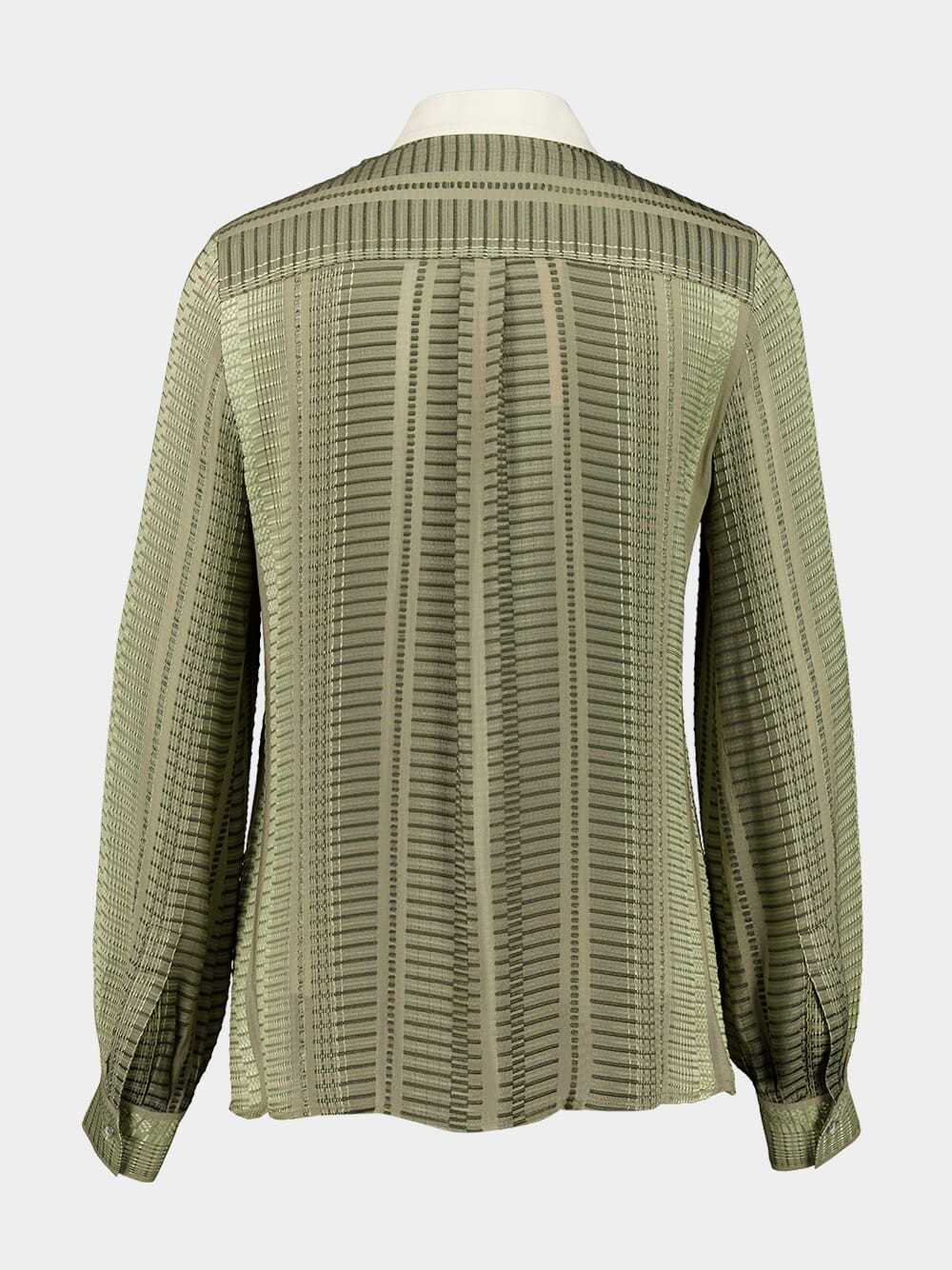 Zeusdione Hera Textured-silk Shirt In Multi