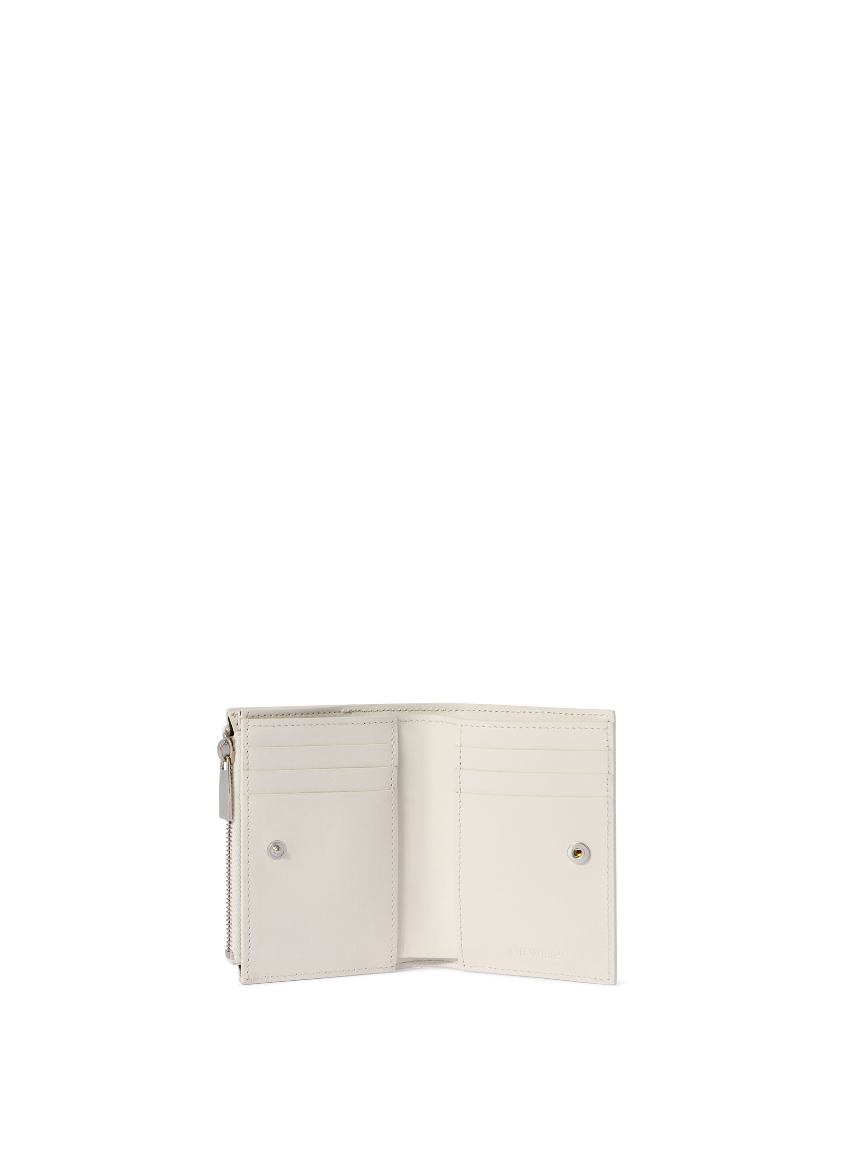 Off-white Jitney Logo Printed Zip-up Wallet In White