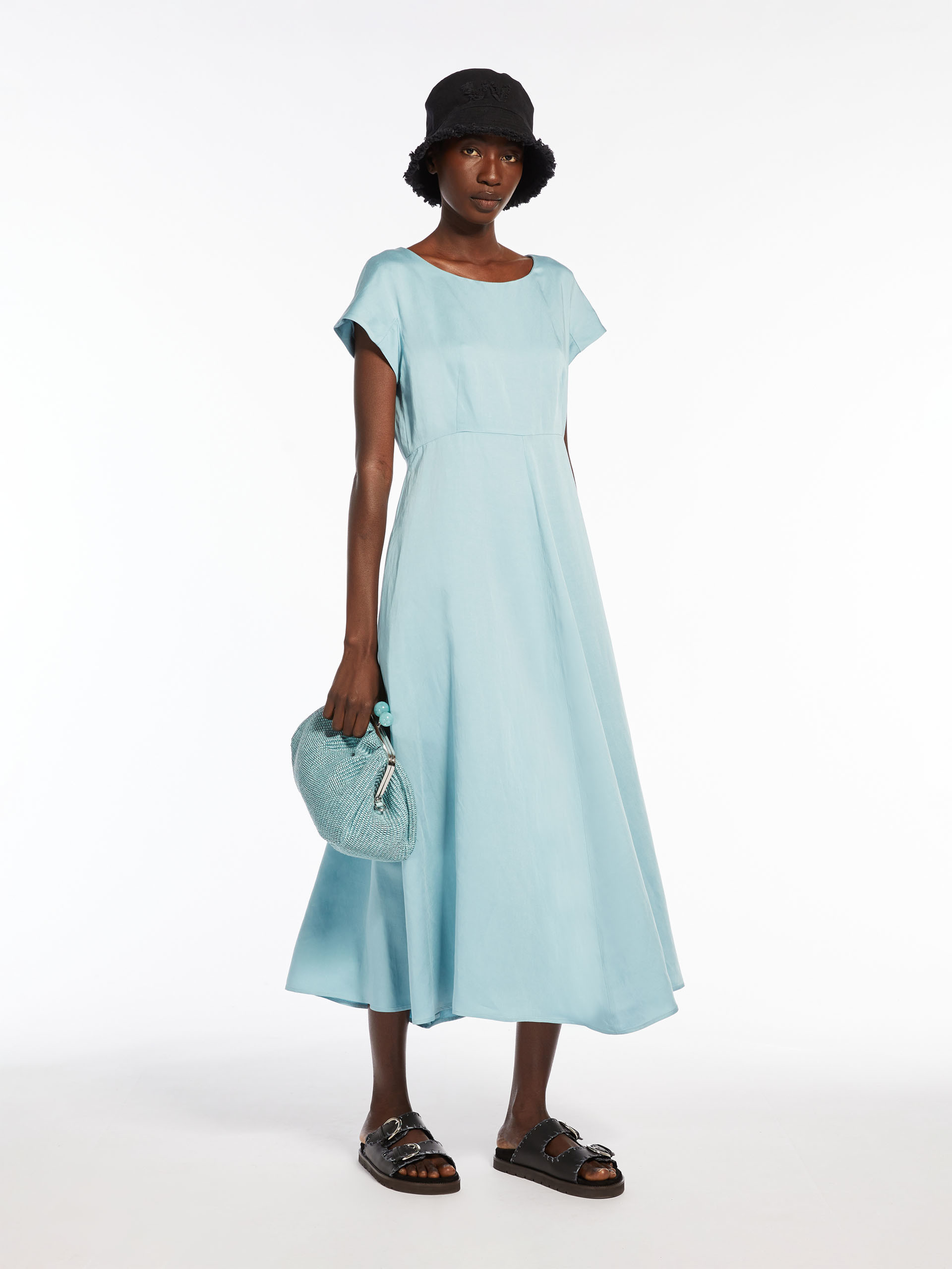 Weekend Max Mara Boat Neck Short In Blue