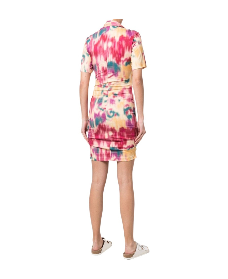 Isabel Marant Tie-dyed Slim Dress In Pink