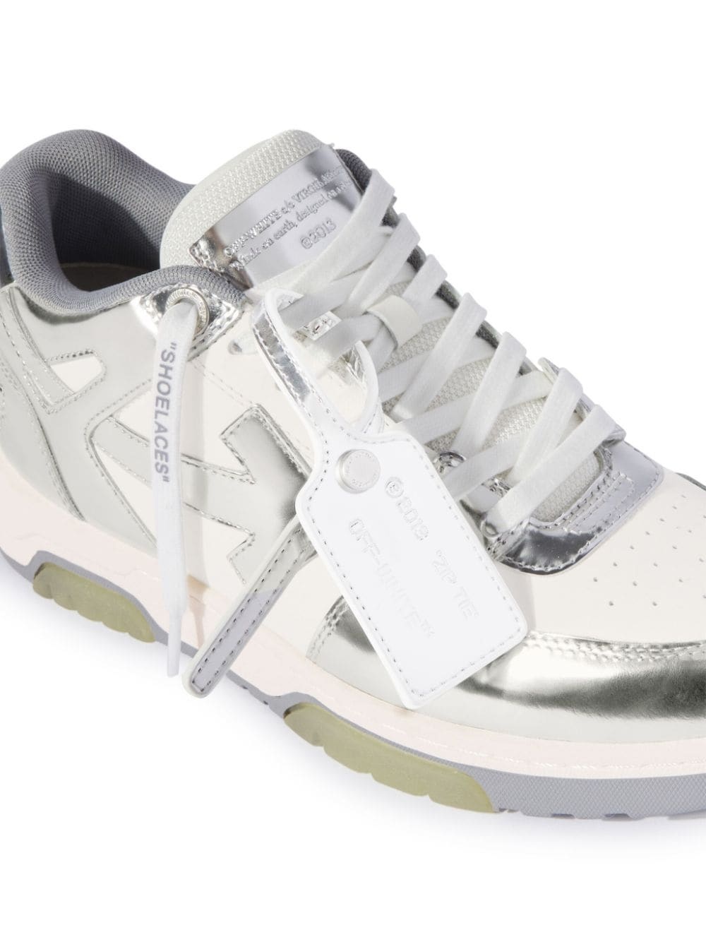 Off-white Metallicpanel Lowtop Sneaker In White