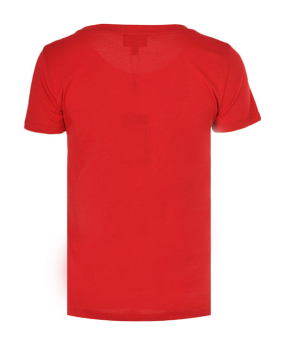 Shop Armani Jeans T-shirt With Round Neck And Short Sleeves In Red