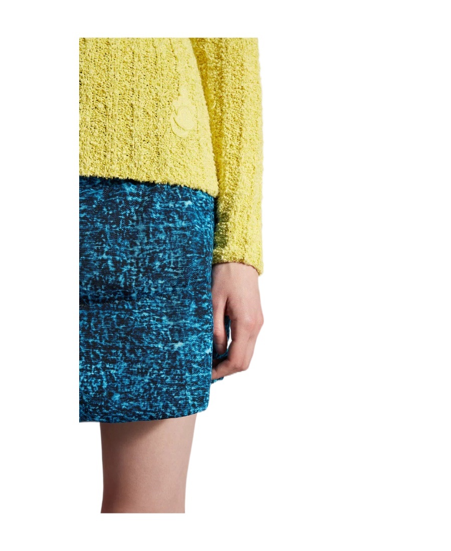 Moncler Ribbed Roll Neck Jumper In Yellow
