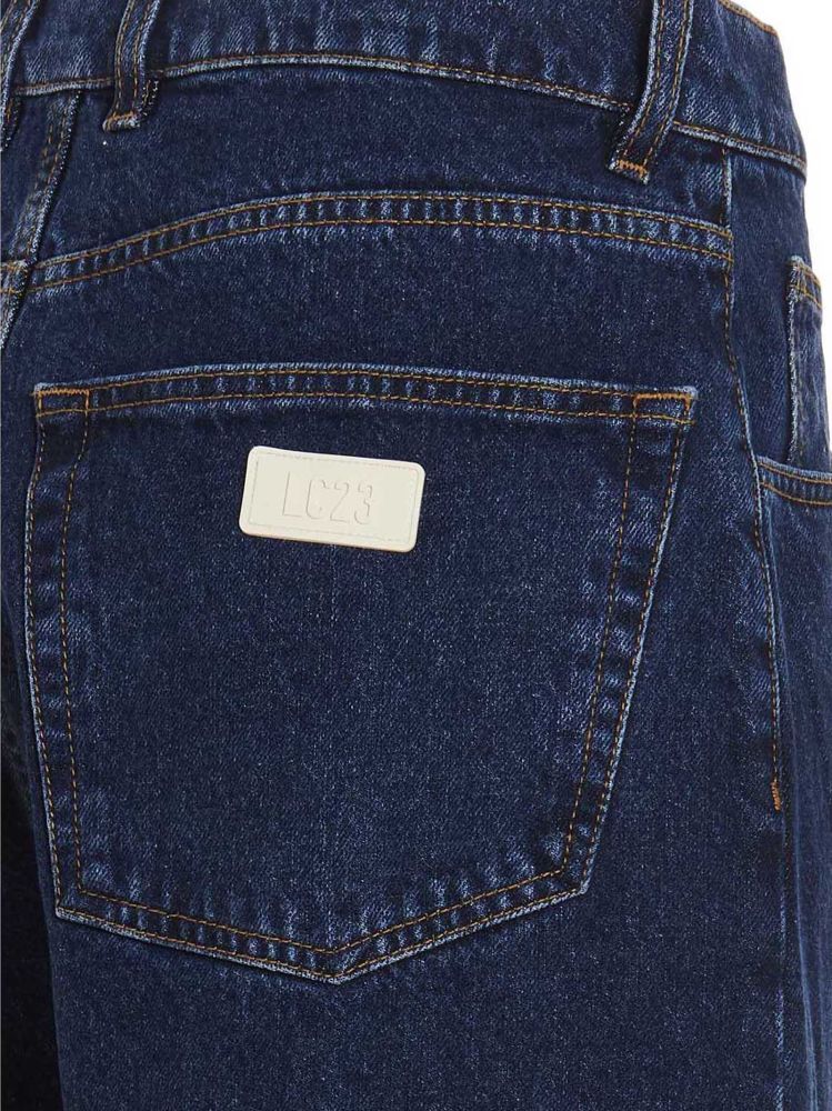 Lc23 Logo Jeans In Black