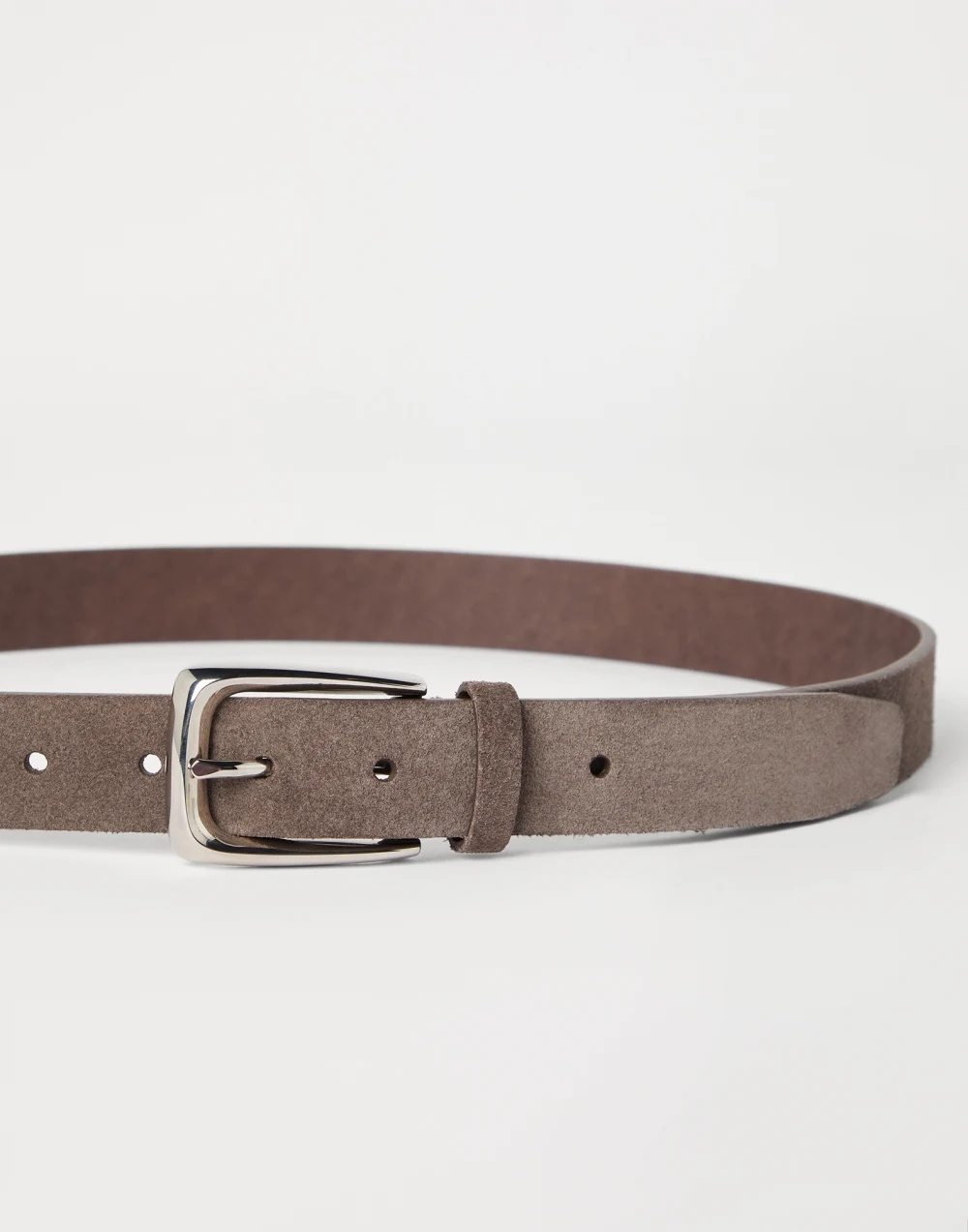 Brunello Cucinelli Braided Reversed Leather Belt In Brown