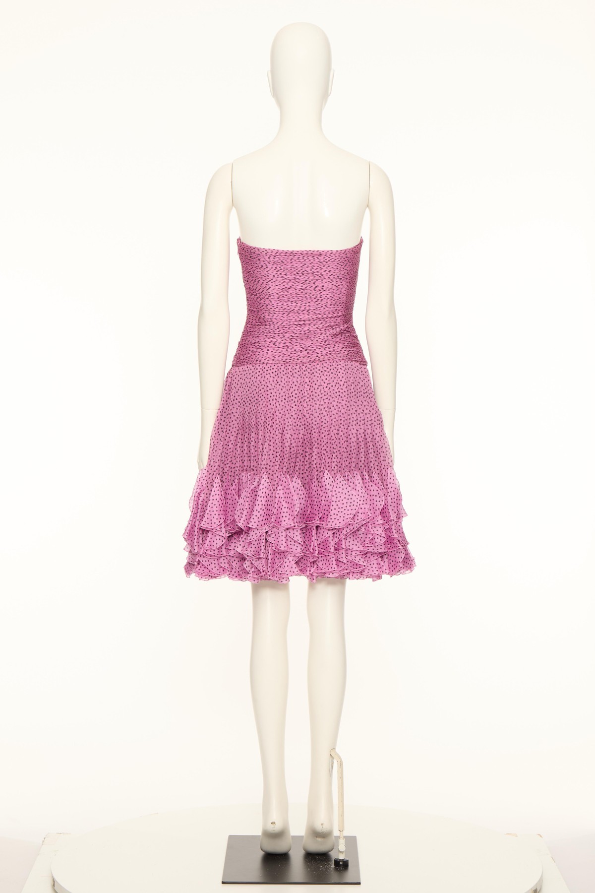 Valentino Chiffon Asymmetric Dress In Rose Pure Dew