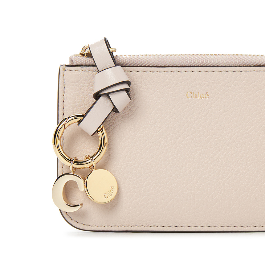 Chloé Logo Wallet In Nude