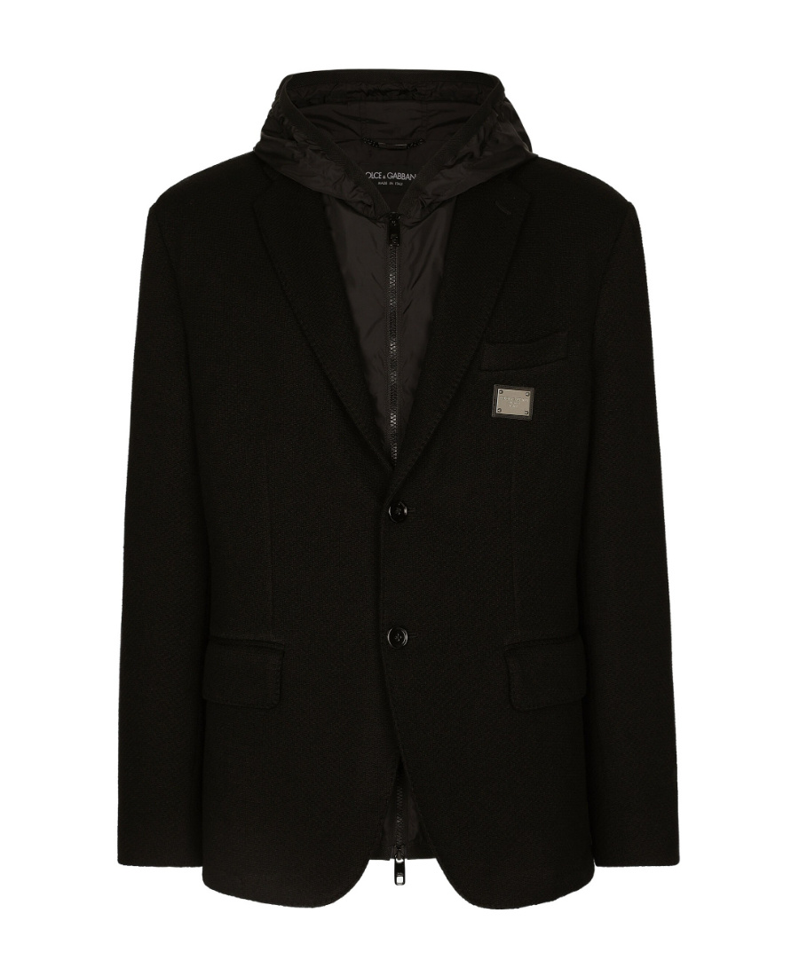 Dolce & Gabbana Padded Hooded Gilet In Black