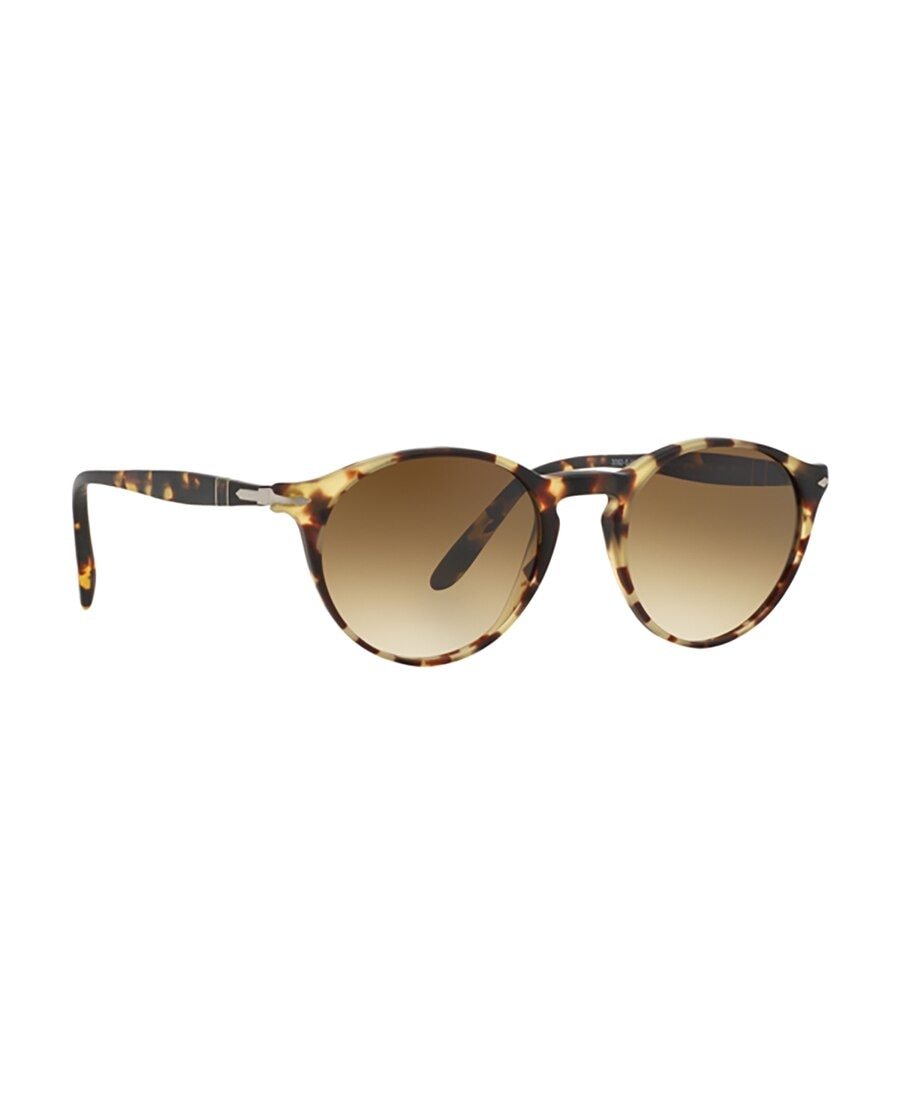 Persol Tortoiseshell-effect Round-frame Sunglasses In Brown