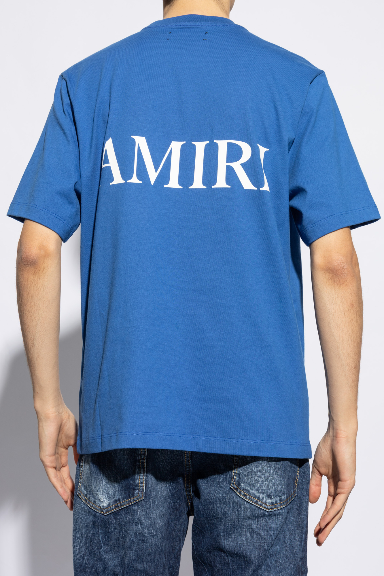 Amiri Ma Core Logo Garphic T-shirt In Blue