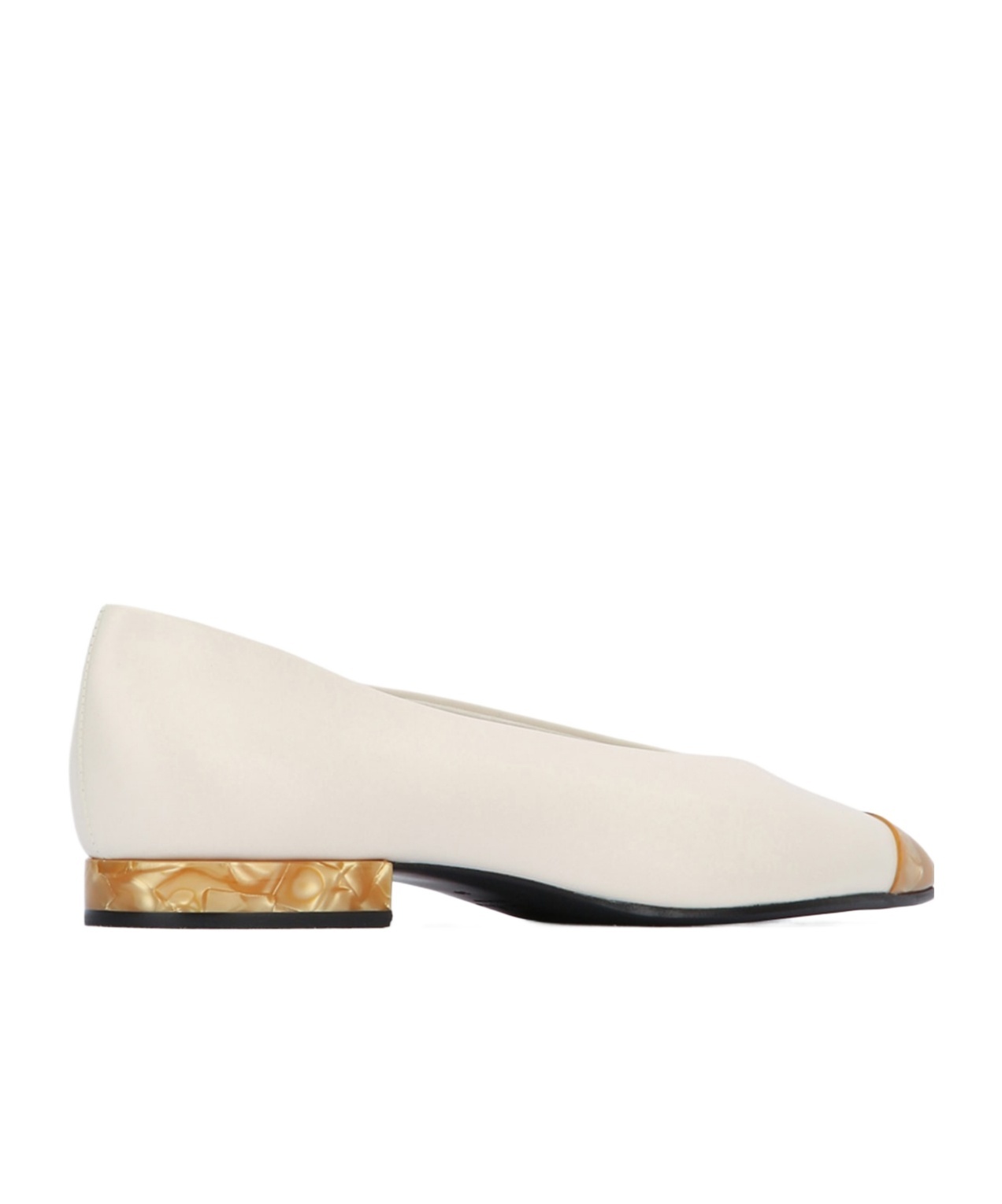 Loro Piana Rebecca Ballet Flat In White