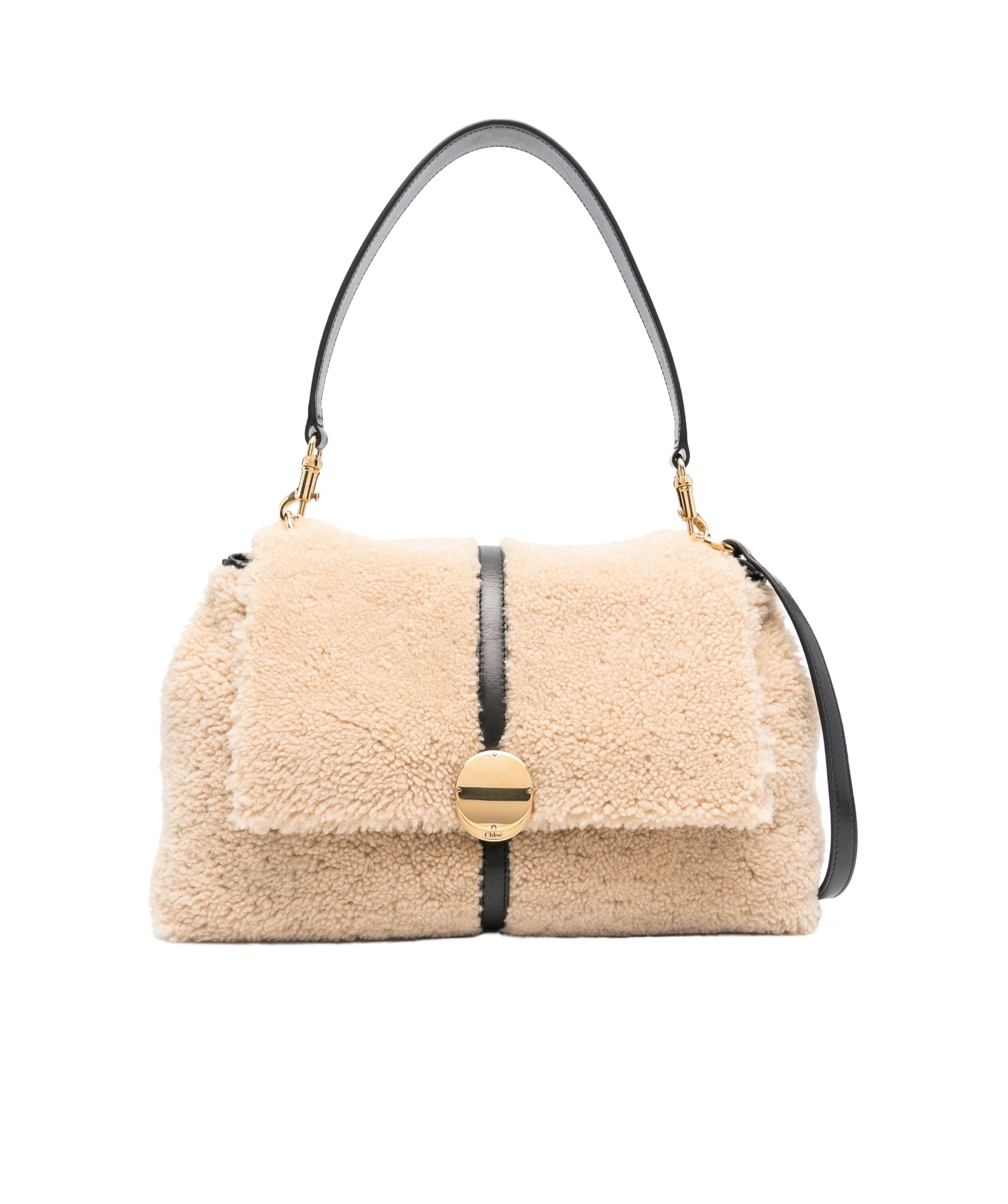 Chloé Penelope Soft Shoulder Bag In Nude