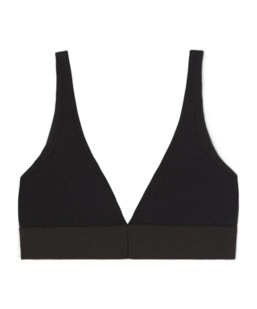 Palm Angels Logo Band Triangle Bra In Black