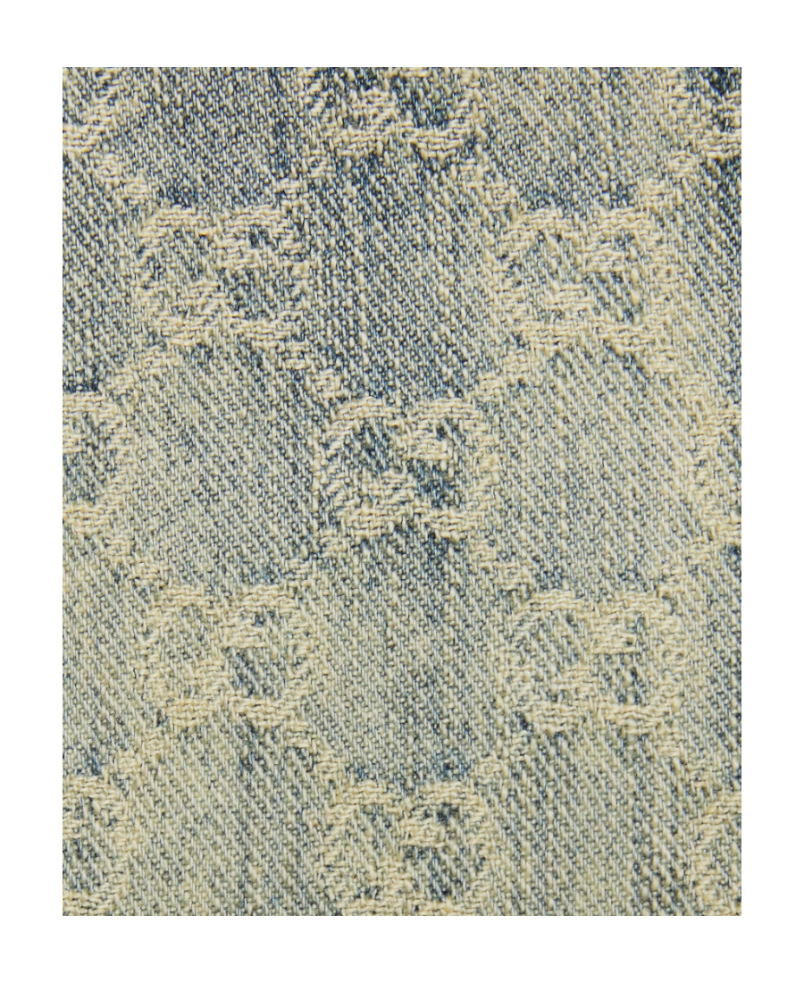 Shop Gucci Gg Jacquard Denim Jacket In Nude