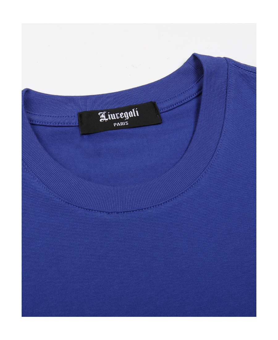 Liuregali Logo Details Short-sleeved T-shirt In Blue