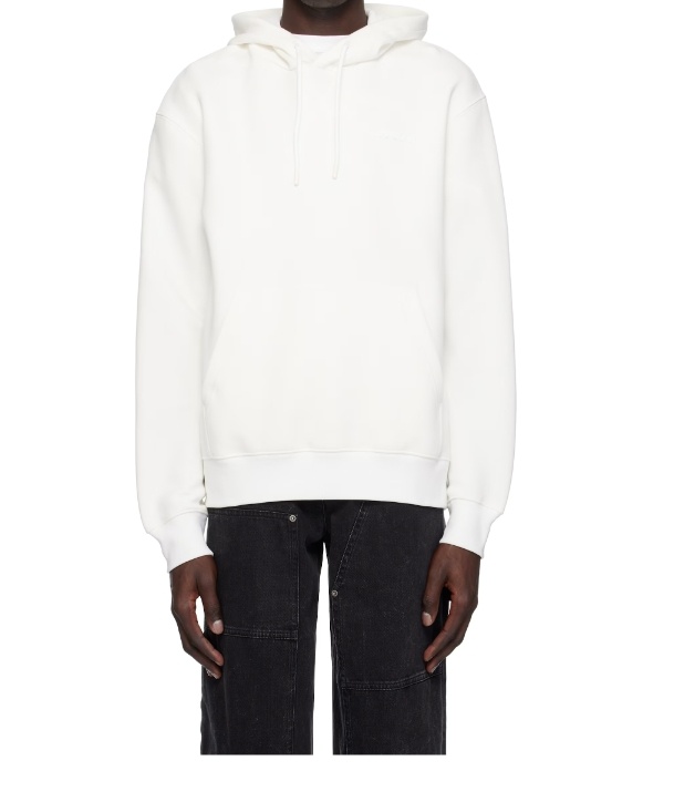 Mackage Long-sleeved Hooded Sweatshirt In White