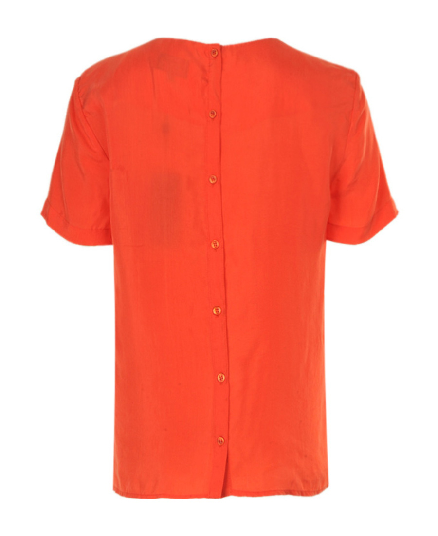Armani Jeans Logo Blouse In Orange