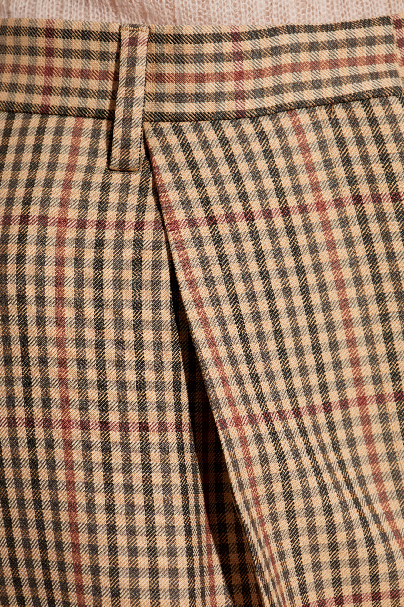 Dries Van Noten Check Casual Pants In Brown