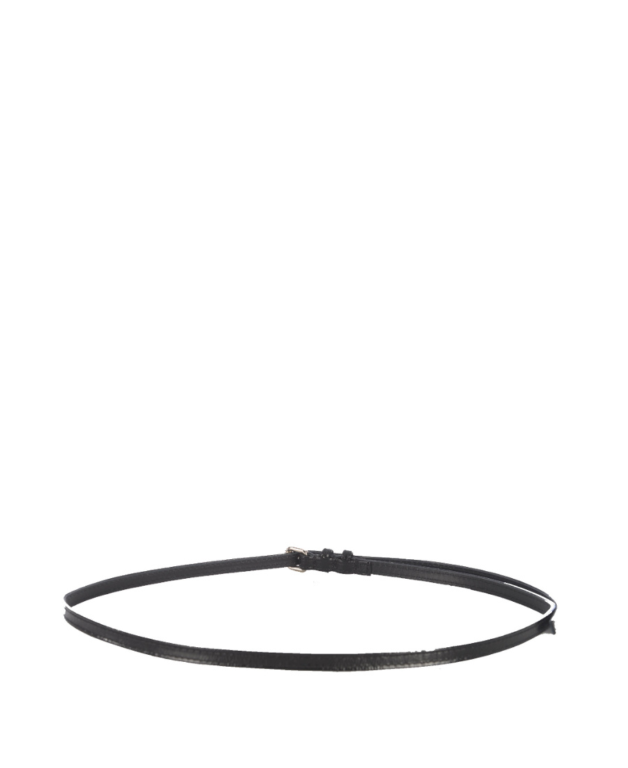 Philosophy Di Lorenzo Serafini High-shine Buckle Belt In Black