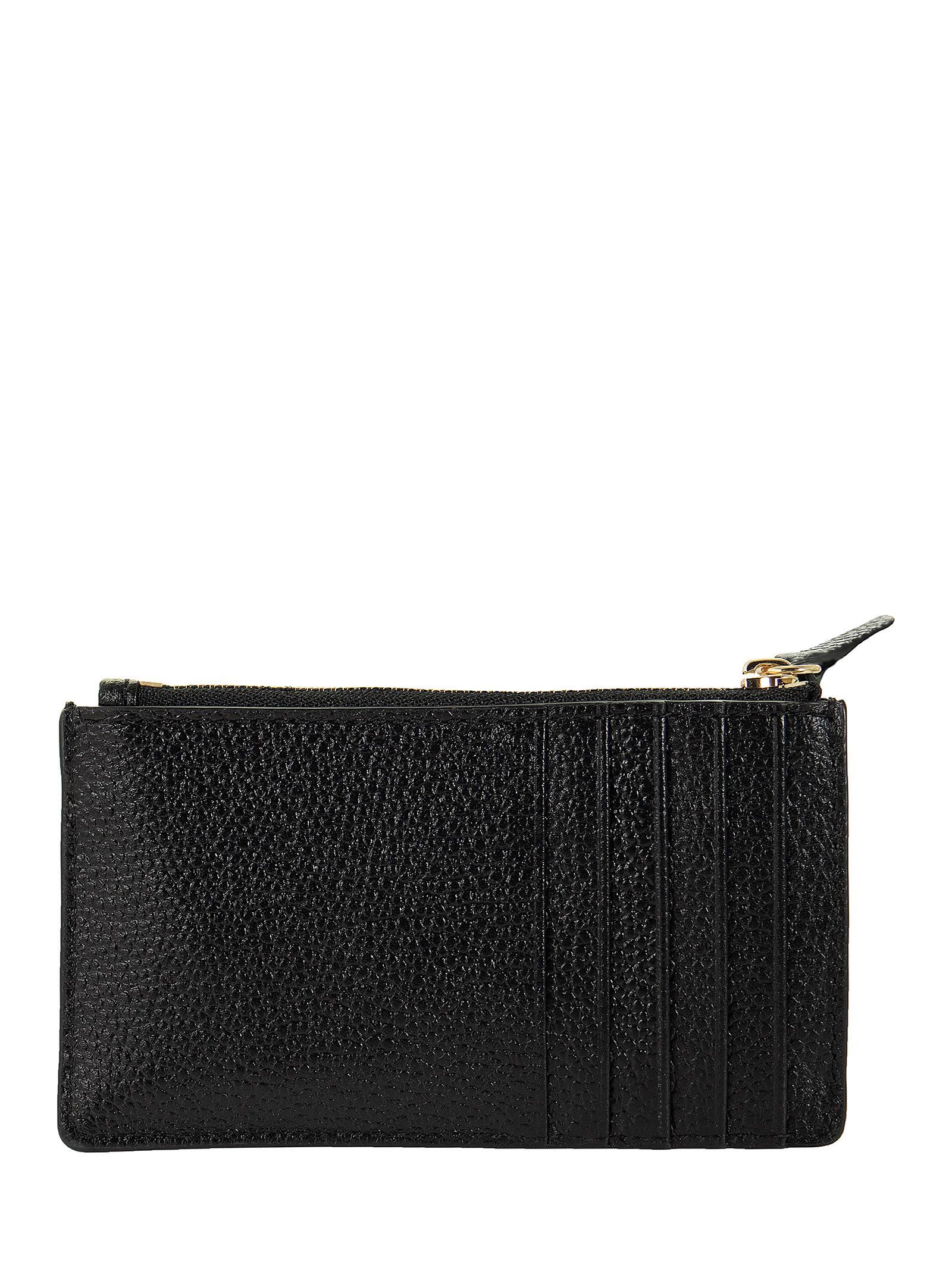 Michael Kors Pebbled Leather Cardholder In Black