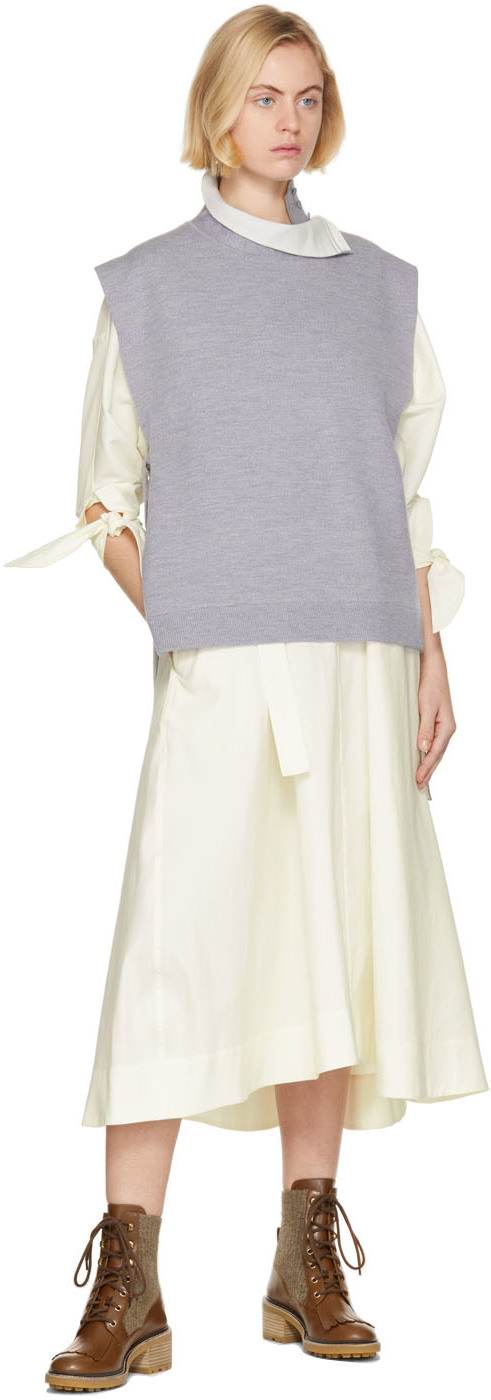 3.1 Phillip Lim Grey Double Face Wool Turtleneck In Gray