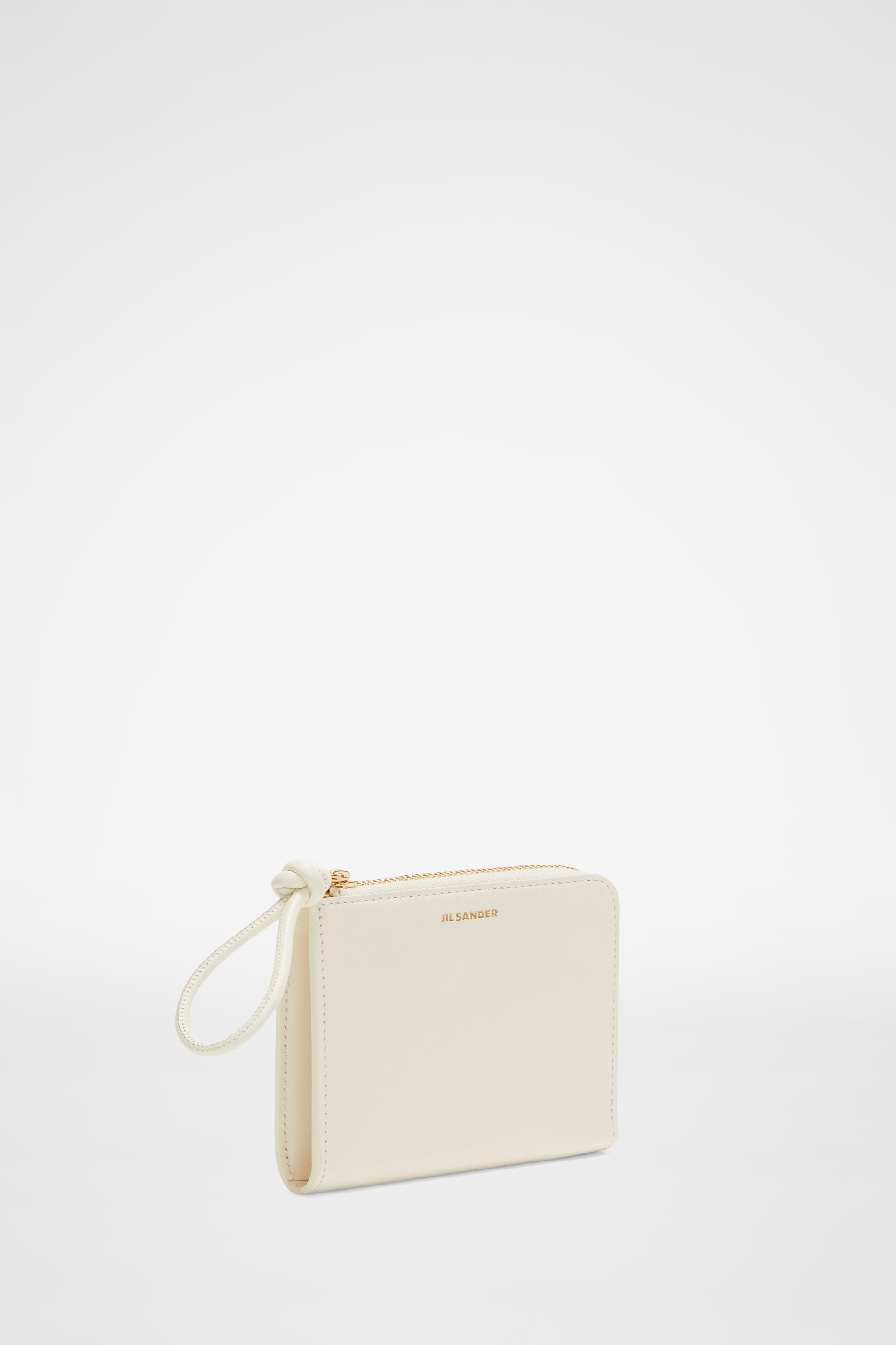 Jil Sander Debossed-logo Calf Leather Wallet In White